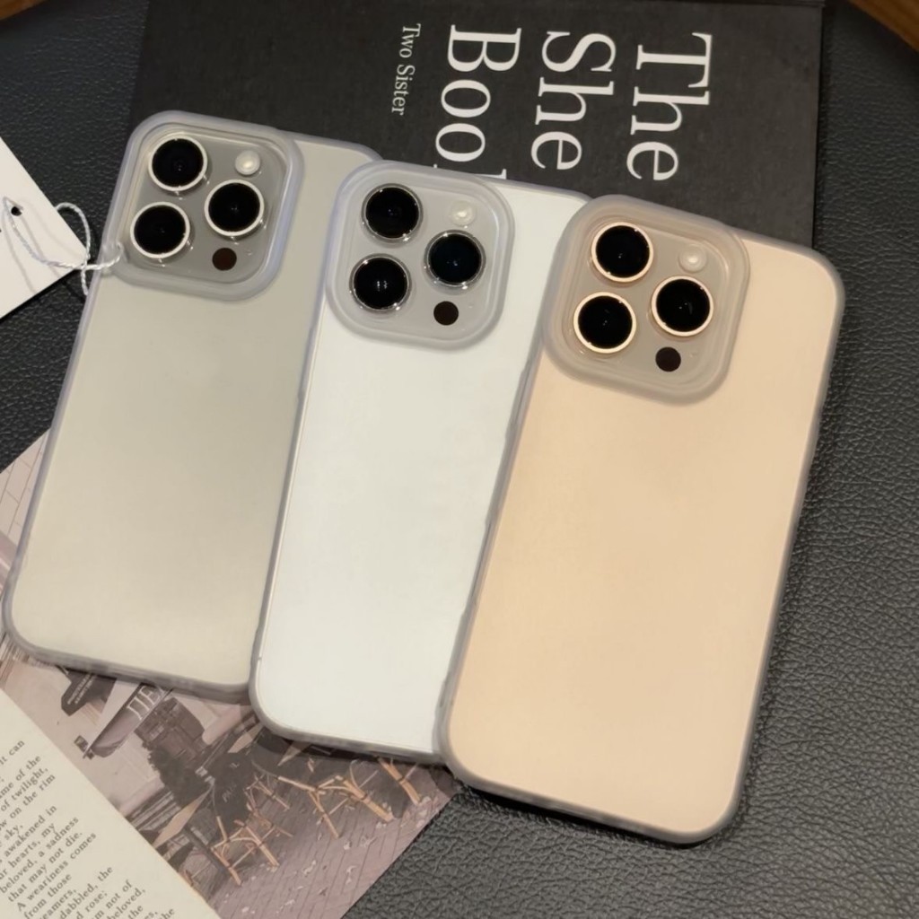 Ultra Thin Candy สีโปร่งแสง Matte เคสโทรศัพท์สําหรับ Iphone 15 11 14 Pro Max 12 13 Plus XR XS Max 7Plus 8Plus Anti-Fingerprint ป้องกันรอยขีดข่วนกันกระแทกนุ่มปกหลัง