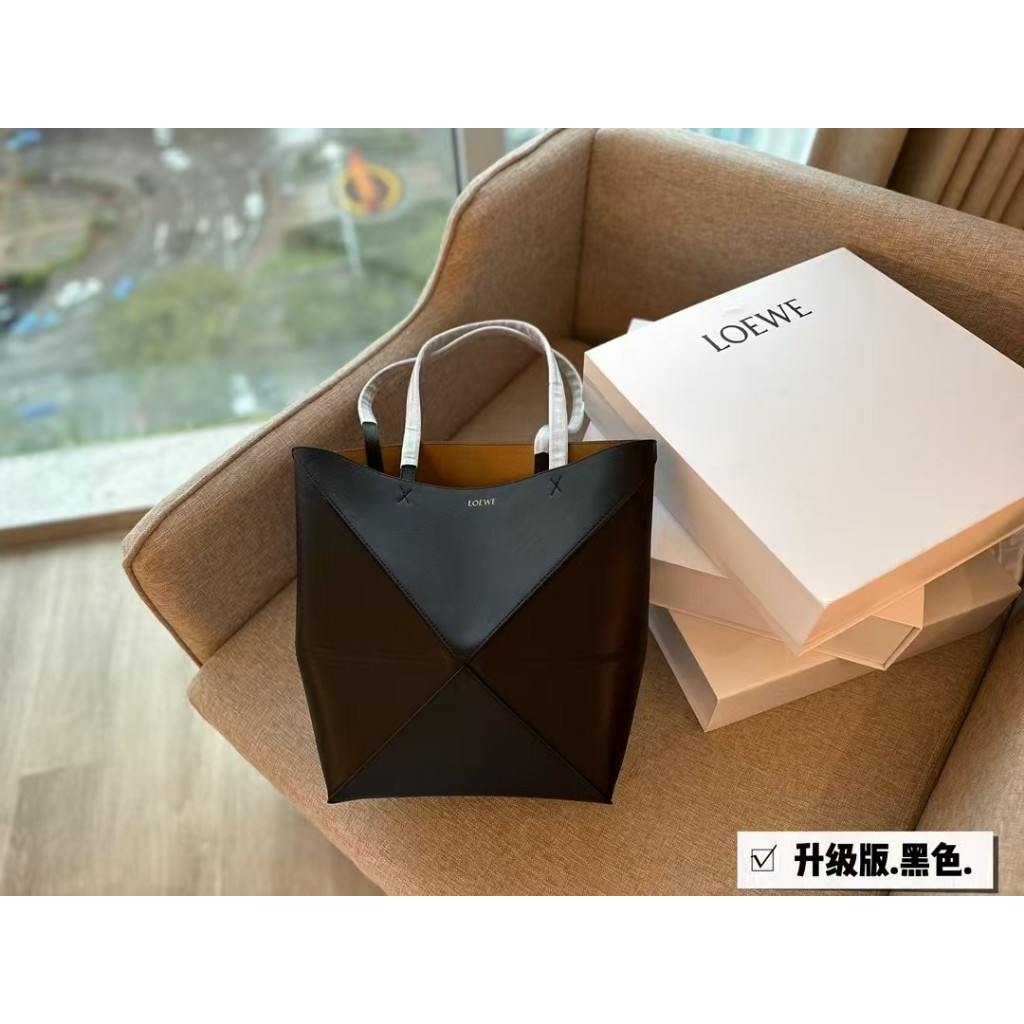 ปริศนาสไตล์ใหม่ TOTE กระเป๋าพับได้ Original Order Cowhide กระเป๋าหญิงพร้อมกล่องของขวัญ LY333333-1218135ใช่