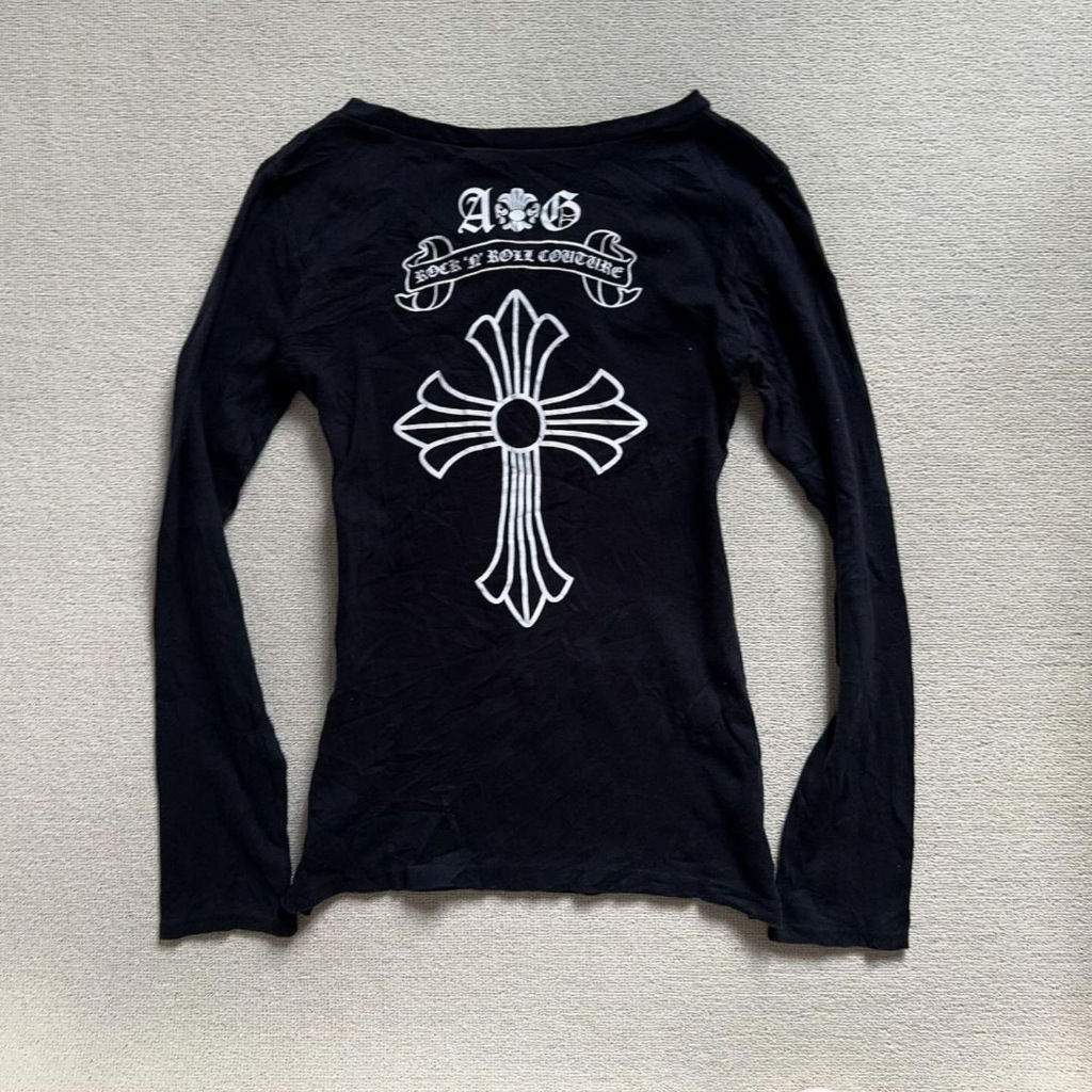 เสื้อยืดแขนยาวพิมพ์ลายสาวเผ็ดสไตล์อเมริกันสําหรับผู้หญิง ย2เค ทรงเข้ารูปและเสื้อกระชับสัดส่วน