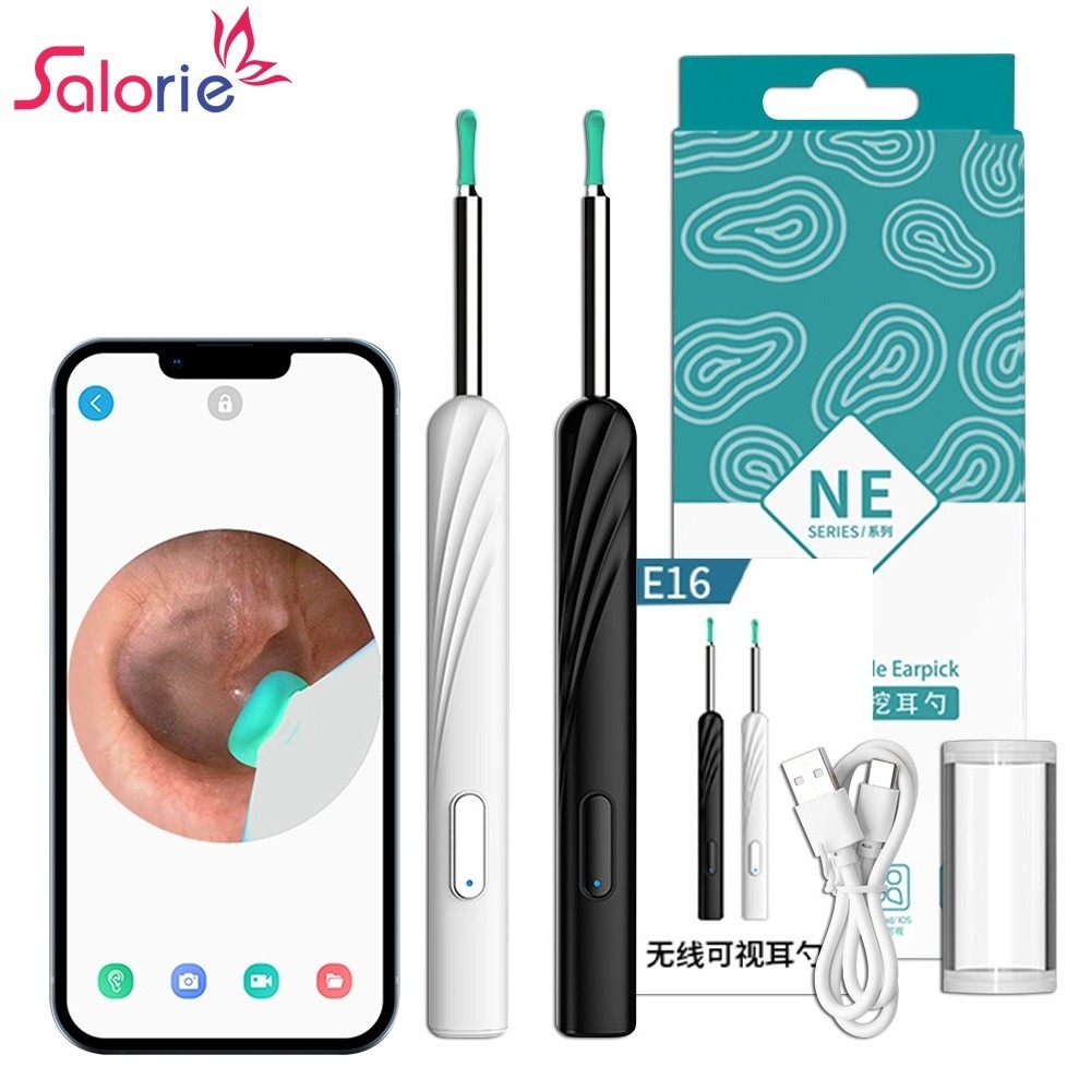 Salorie ที่แคะหู WIFI USB พร้อมช้อนหู 5 อัน ไฟ LED แสง 6 ชนิด กันน้ำ ไม้แคะหูมีกล้อง ชุดแคะหู ไม้แคะหู ที่แคะหูสำหรับเด็ก