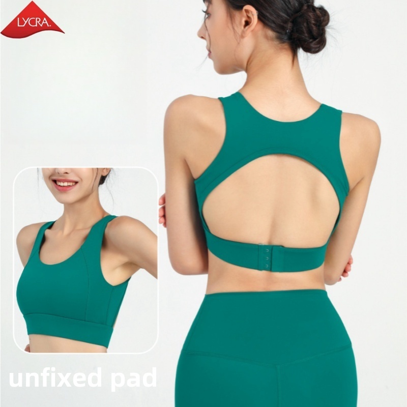 L.CIRCLE Yoga Sport Bra Lycra Shock-proof รวบรวมแผ่นหลังที่สวยงาม