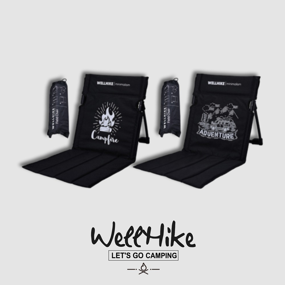 Wellhike เก้าอี้แคมป์ปิ้งพกพาสําหรับหนึ่งคน น้ําหนักเบา พับได้ สําหรับสวน ชายหาด และพักผ่อน