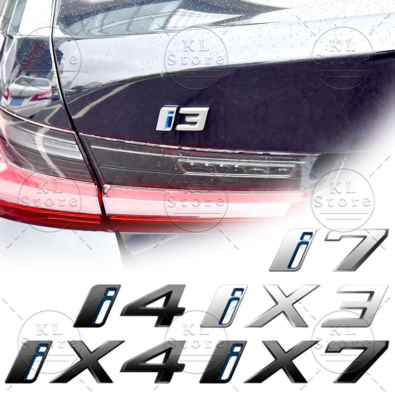 จัดแต่งทรงผมรถ 3D ABS โลโก้สติกเกอร์สําหรับ BMW I3 I4 I7 IX IX3 IX4 IX7 สัญลักษณ์ด้านหลังหาง Trunk ป