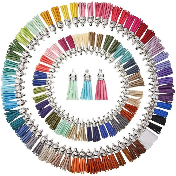 St.kunkka 10 ชิ้น ขายส่ง!จี้พู่ แฮนด์เมด สีเงิน สีทอง สําหรับทําเครื่องประดับ สร้อยคอ พวงกุญแจ แฮนด์เมด diy จี้พู่จีน พวงกุญแจพู่หนังสไตล์วินเทจ
