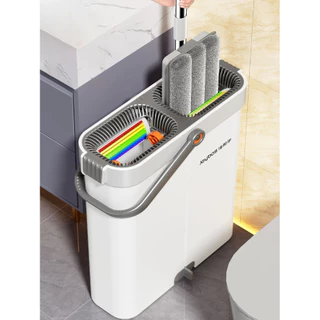 Joybos ZF1S1 ไม้ม็อบถูพื้นแบบรีดน้ำ ไม้ถูพื้น ถังปั่น Flat Mop ไม้ม๊อบพร้อมถังรีดน้ำ ซักและรีดน้ำในตัวเดียว ไม่เลอะมือ
