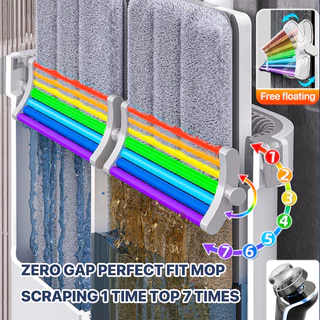Joybos ZF1S1 ไม้ม็อบถูพื้นแบบรีดน้ำ ไม้ถูพื้น ถังปั่น Flat Mop ไม้ม๊อบพร้อมถังรีดน้ำ ซักและรีดน้ำในตัวเดียว ไม่เลอะมือ