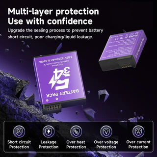 Palo 2250mAh Osmo Action แบตเตอรี่เครื่องชาร์จ LCD สําหรับ DJl Osmo 360Action 3 4 5 Pro 6