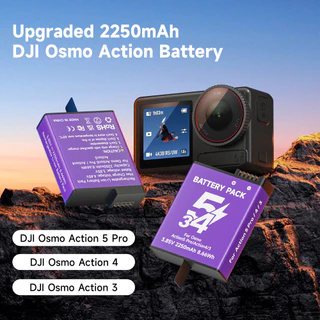 Palo 2250mAh Osmo Action แบตเตอรี่เครื่องชาร์จ LCD สําหรับ DJl Osmo 360Action 3 4 5 Pro 6