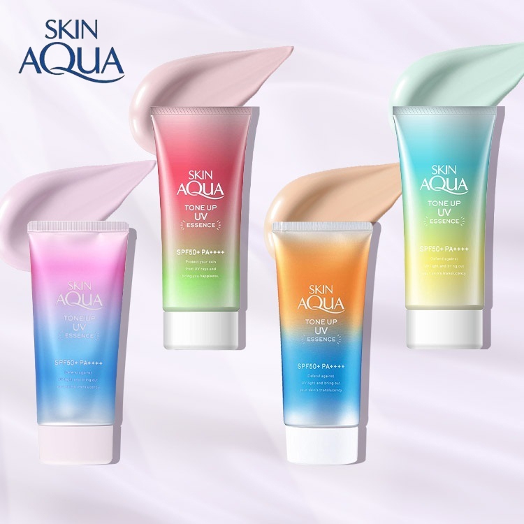SUNPLAY - Skin Aqua Tone Up UV Essence SPF50+ PA++++ (Latte Beige/Rose Aura/Mint Green/Lavender) (80 g.) กันแดด