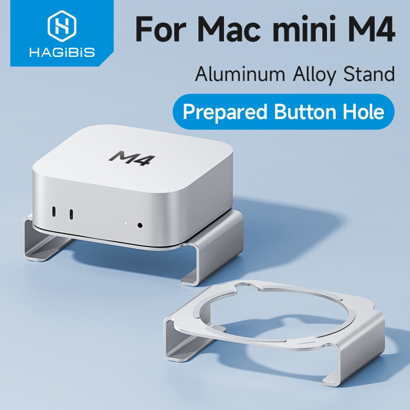 ขายึดระบายความร้อนอลูมิเนียม Hagibis สําหรับ Mac mini M4/M4 Pro 2024 อุปกรณ์เสริมฐานระบายความร้อนเดสก์ท็อปและช่องระบายอากาศ