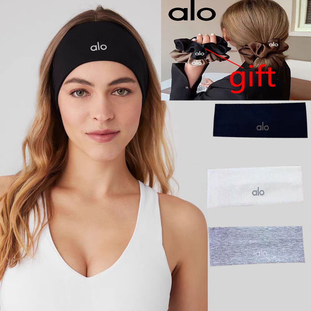 [มีของขวัญ 2 ชิ้น] ที่คาดผมถัก alo yoga ที่คาดผมโยคะสําหรับตกแต่งเย็น