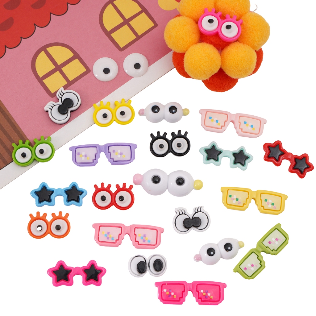 ตาตุ๊กตาการ์ตูน แบบแพทช์ติดกาว สำหรับทำตุ๊กตา DIY งานแฮนด์เมด อุปกรณ์เสริม