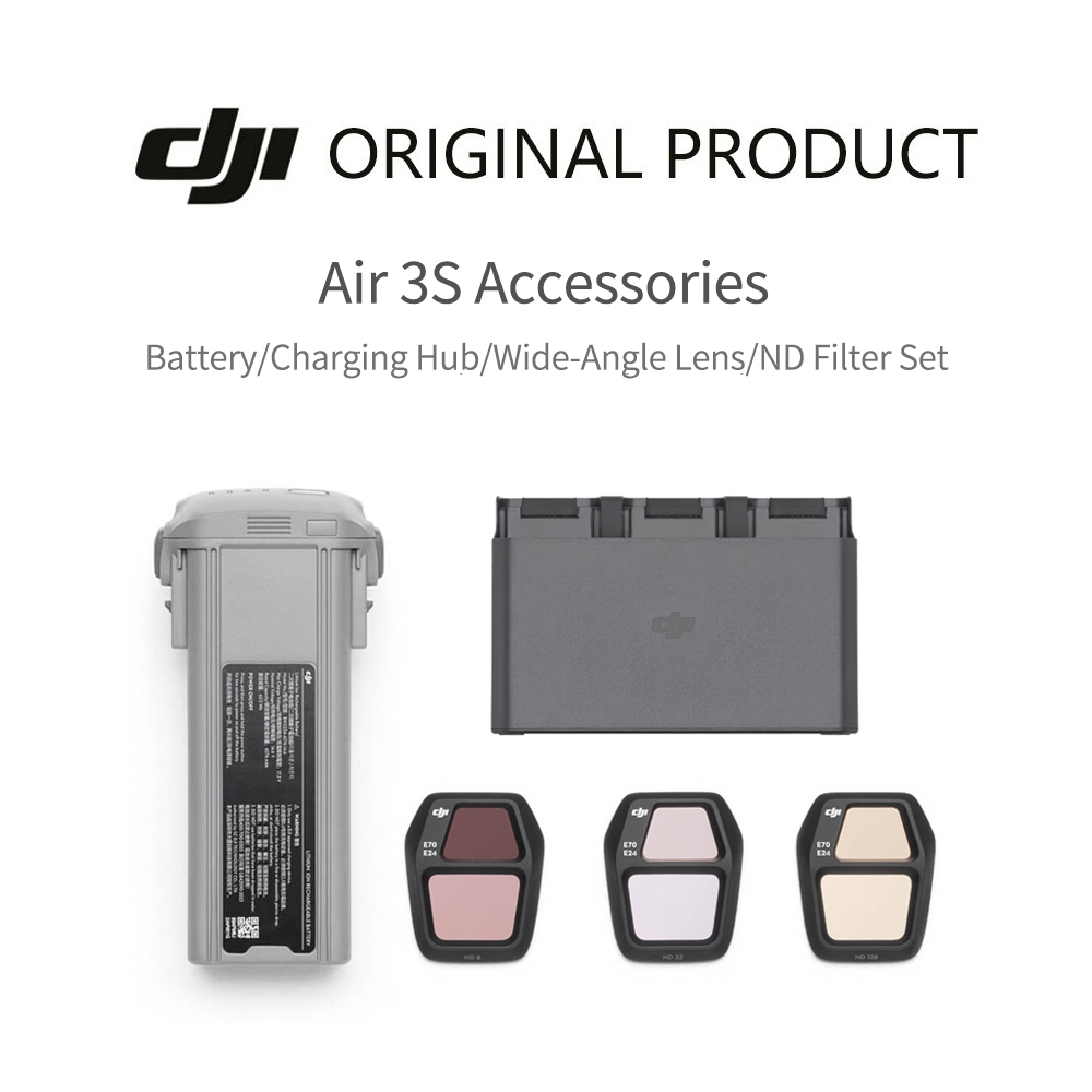 อุปกรณ์เสริม DJI Air 3Sแบตเตอรี่/ฮับชาร์จ/เลนส์มุมกว้าง/ชุดกรอง ND