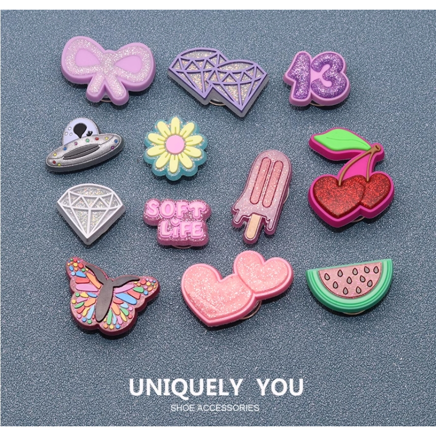 ใหม่ Crocs jibbitz-Pokemon Charms /รองเท้าแตะ( คุณภาพสูง )/ jibbitz Set/Shiny series