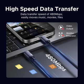 Ugreen USB C ถึง USB Type C สําหรับ Samsung S24 S25 iPhone 17 Pro Max 15 16 Pro Max PD 60W สําหรับ MacBook iPad Pro