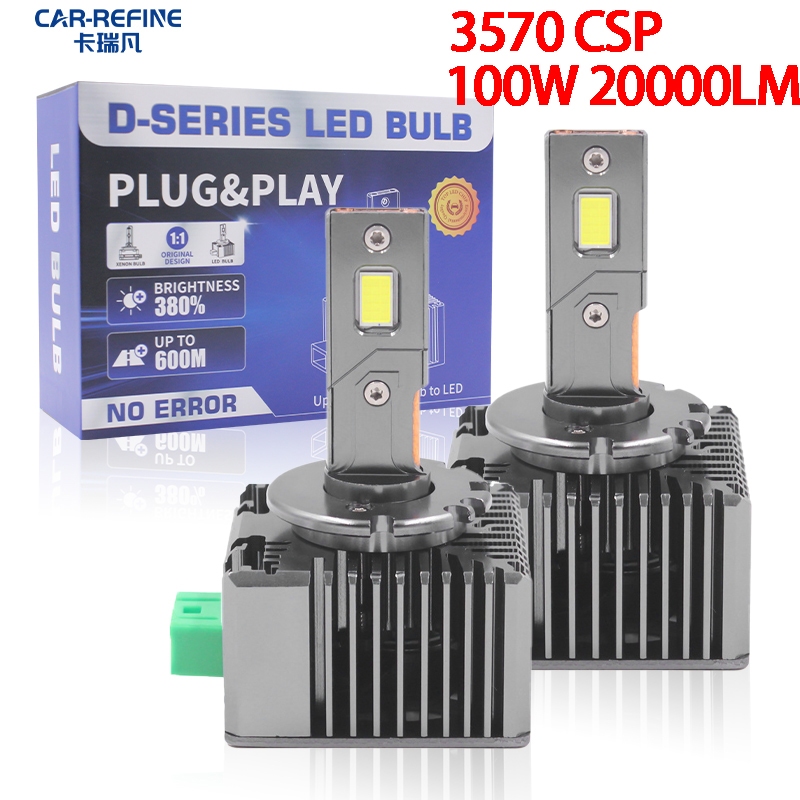 2 ชิ้น Super Bright 20000Lm Canbus D1 รถ LED ไฟหน้าหลอดไฟ D1S D3S D2S D4S D5S D8S หลอดไฟ LED ไฟหน้าไ