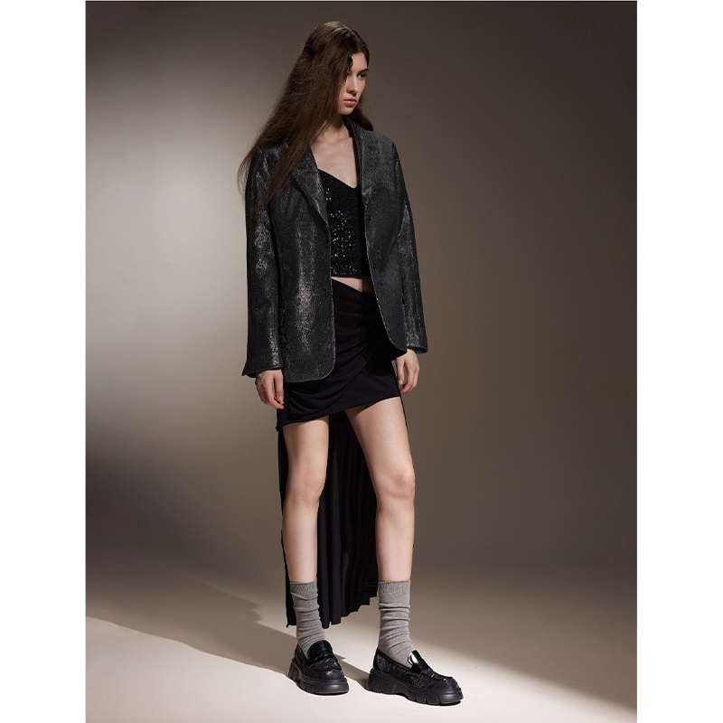 Staccato Womens Penny Platform Loafers รองเท้าคัทชู รองเท้าส้นตึก J4836