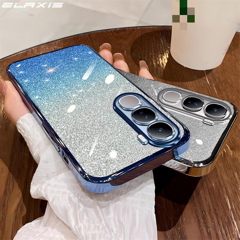 Elaxis Soft TPU สําหรับ VIVO Y200 5G เคสโทรศัพท์ Gradient Glitter เลนส์ป้องกันกล้องฝาหลัง ES018