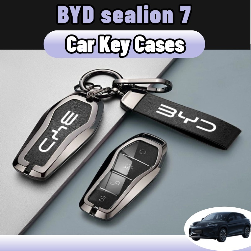 Byd sealion 7 เคสกุญแจรีโมตรถยนต์ แบบโลหะ สําหรับ เคสป้องกันกุญแจรถ ตัวป้องกันรีโมทคอนโทรลรถยนต์ accessories