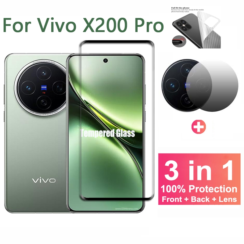 ฟิล์มกันรอย 3 in 1 สำหรับ Vivo X200 Pro กระจกนิรภัย ฟิล์ม สำหรับ Vivo X200 Pro X100 X100s X90 X90s X