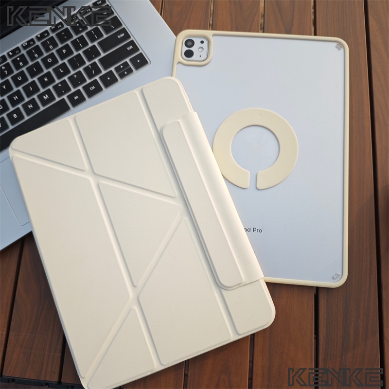 Kenke เคส iPad มัลติฟังก์ชั่นเปลือกแม่เหล็กที่ถอดออกได้เคสแท็บเล็ตสำหรับ 2026 Mini 7 ipad 10 gen 11 A16 7th 8th 9th Pro 11 นิ้ว (2020/2021/2022) iPad Pro M4 13 นิ้ว 2026 Air 4th Air 5 Air 6 11 inch M3 Air 13 Pro 12.9 ipad case เคสและฝาครอบแท็บเล็ต