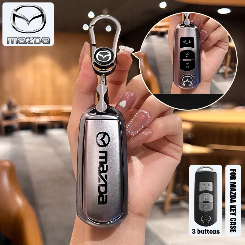 Mazda 2/3 ปุ่มฝาครอบกุญแจรถเหมาะสําหรับ Mazda 2/3/Cx-3/Cx-5/Skyactiv TPU พวงกุญแจรถ - รูปที่ 2