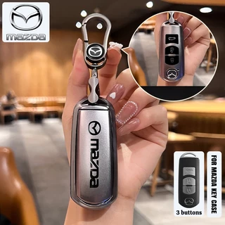 Mazda 2/3 ปุ่มฝาครอบกุญแจรถเหมาะสําหรับ Mazda 2/3/Cx-3/Cx-5/Skyactiv TPU พวงกุญแจรถ
