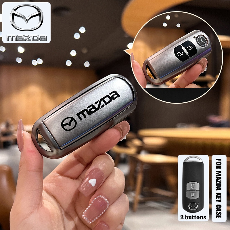 Mazda 2/3 ปุ่มฝาครอบกุญแจรถเหมาะสําหรับ Mazda 2/3/Cx-3/Cx-5/Skyactiv TPU พวงกุญแจรถ - รูปที่ 4
