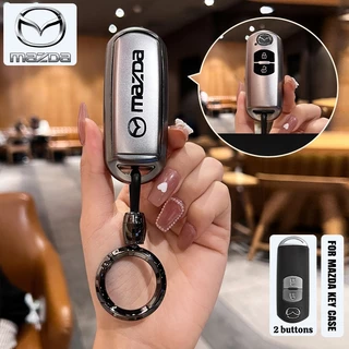 Mazda 2/3 ปุ่มฝาครอบกุญแจรถเหมาะสําหรับ Mazda 2/3/Cx-3/Cx-5/Skyactiv TPU พวงกุญแจรถ