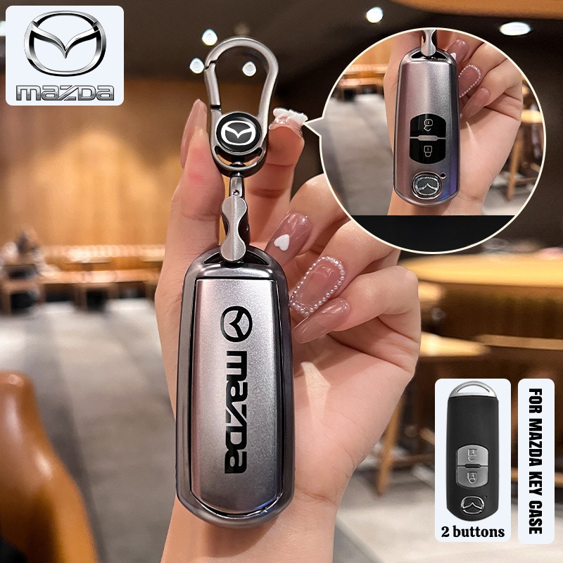 Mazda 2/3 ปุ่มฝาครอบกุญแจรถเหมาะสําหรับ Mazda 2/3/Cx-3/Cx-5/Skyactiv TPU พวงกุญแจรถ - รูปที่ 5