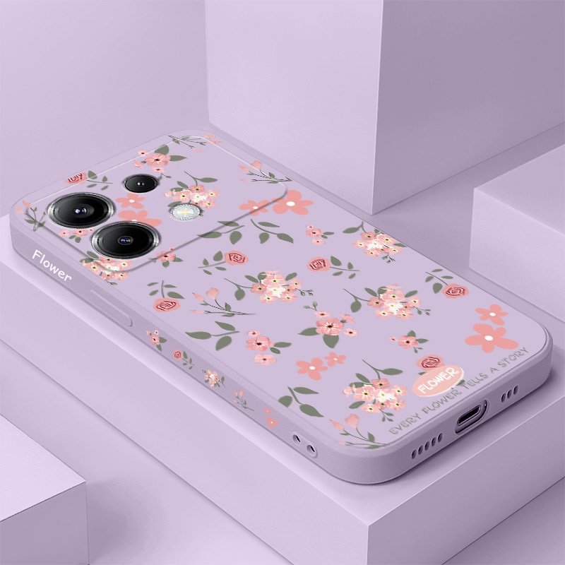 กลิ่นดอกไม้เคสโทรศัพท์สําหรับ Xiaomi Poco X7 M6 X6 F6 M5 M5S F5 X5 Pro C65 C40 4G 5G แฟชั่นการออกแบบสร้างสรรค์ฝาครอบ