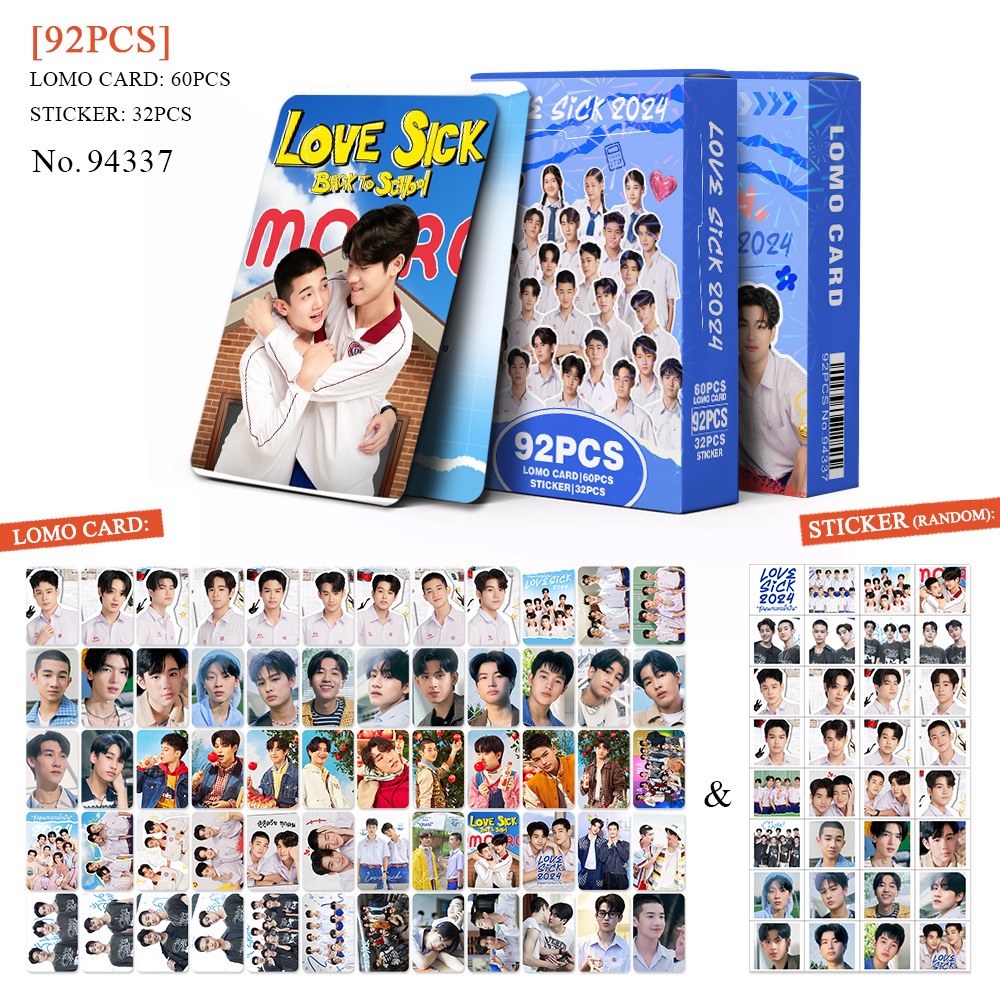 การ์ดโลโม่ Love Sick Photocards Love Sick Photo Cards การ์ดโฮโลแกรม Pun และ No Thai TV Series