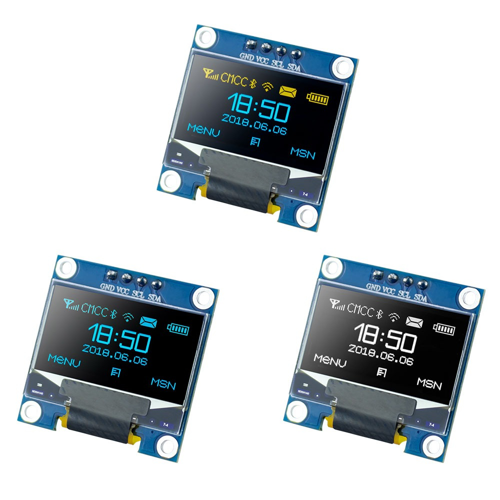 โมดูลหน้าจอ LCD LED 0.96 นิ้ว 4Pin I2C IIC 128X64 OLED สําหรับ Arduino Raspberry Pi