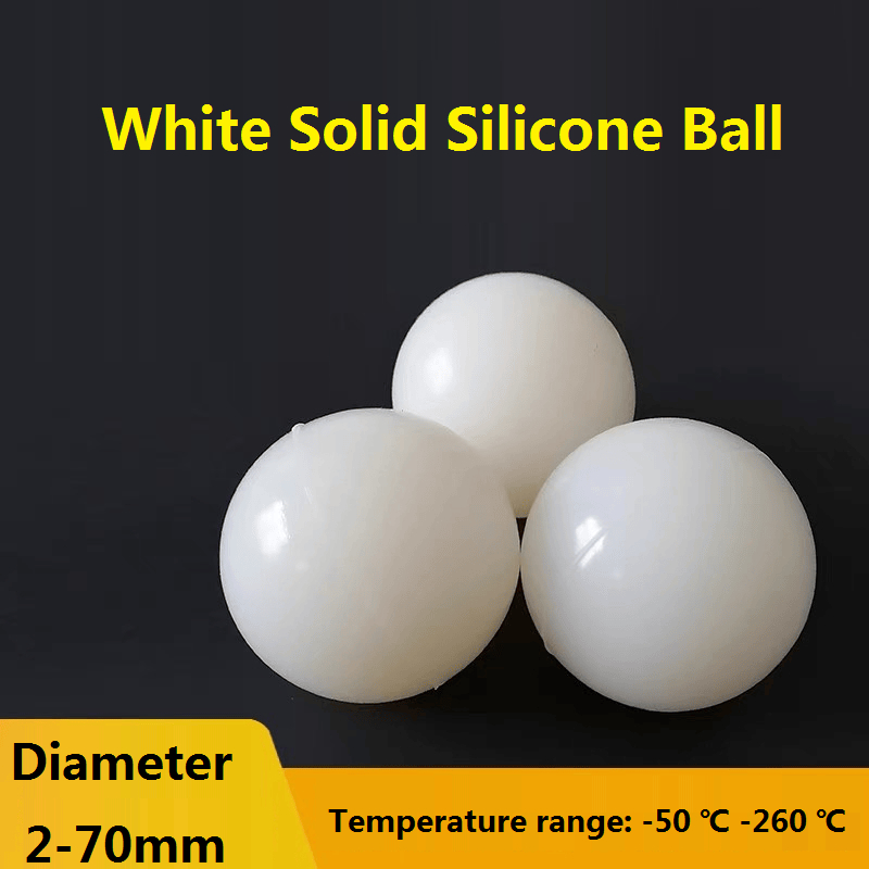 สีขาวซิลิโคนบอล จาก2-70มิลลิเมตรยืดหยุ่นสูงยางซิลิโคนบอลทนอุณหภูมิสูงหน้าจอสั่นสะเทือนลูกยืดหยุ่นสวมทนและช็อก-ดูดซับซิลิโคนอ่อนนุ่ม