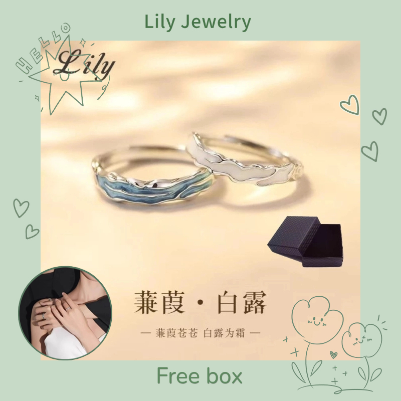 แหวนเงิน S925 รูป Jia Bailu ปรับได้ สําหรับผู้ชาย และผู้หญิง