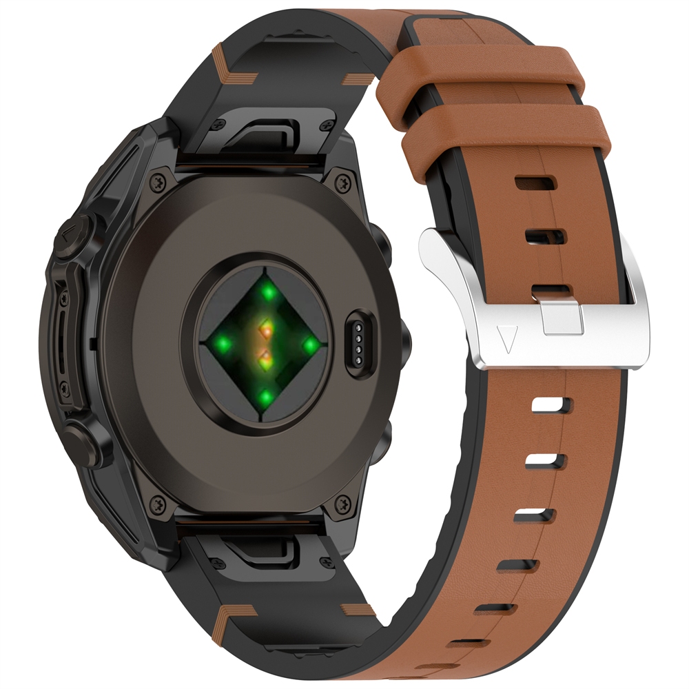 20 มม.22 มม.26 มม.สายหนังซิลิโคนนาฬิกาสร้อยข้อมือสําหรับ Garmin fenix 8 7 6 7S 6S 5S 7X สายนาฬิกาสายรัดข้อมือนุ่มเข็มขัดกันน้ํา Watchband