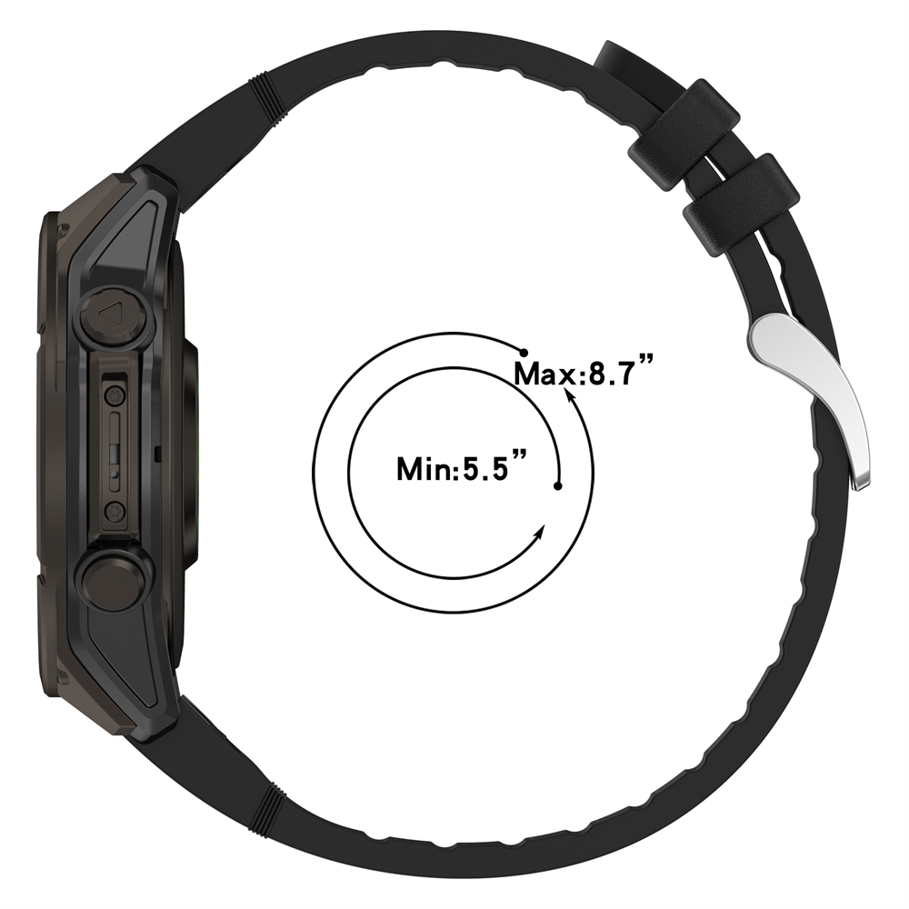 20 มม.22 มม.26 มม.สายหนังซิลิโคนนาฬิกาสร้อยข้อมือสําหรับ Garmin fenix 8 7 6 7S 6S 5S 7X สายนาฬิกาสายรัดข้อมือนุ่มเข็มขัดกันน้ํา Watchband