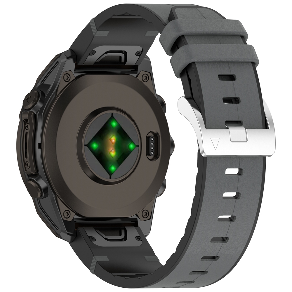 20 มม.22 มม.26 มม.สายหนังซิลิโคนนาฬิกาสร้อยข้อมือสําหรับ Garmin fenix 8 7 6 7S 6S 5S 7X สายนาฬิกาสายรัดข้อมือนุ่มเข็มขัดกันน้ํา Watchband