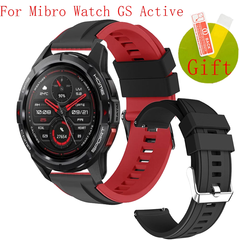 สาย สายนาฬิกา Mibro Watch GS Active สาย สายนาฬิกาข้อมือซิลิโคน แบบนิ่ม สําหรับ Mibro Watch GS Active