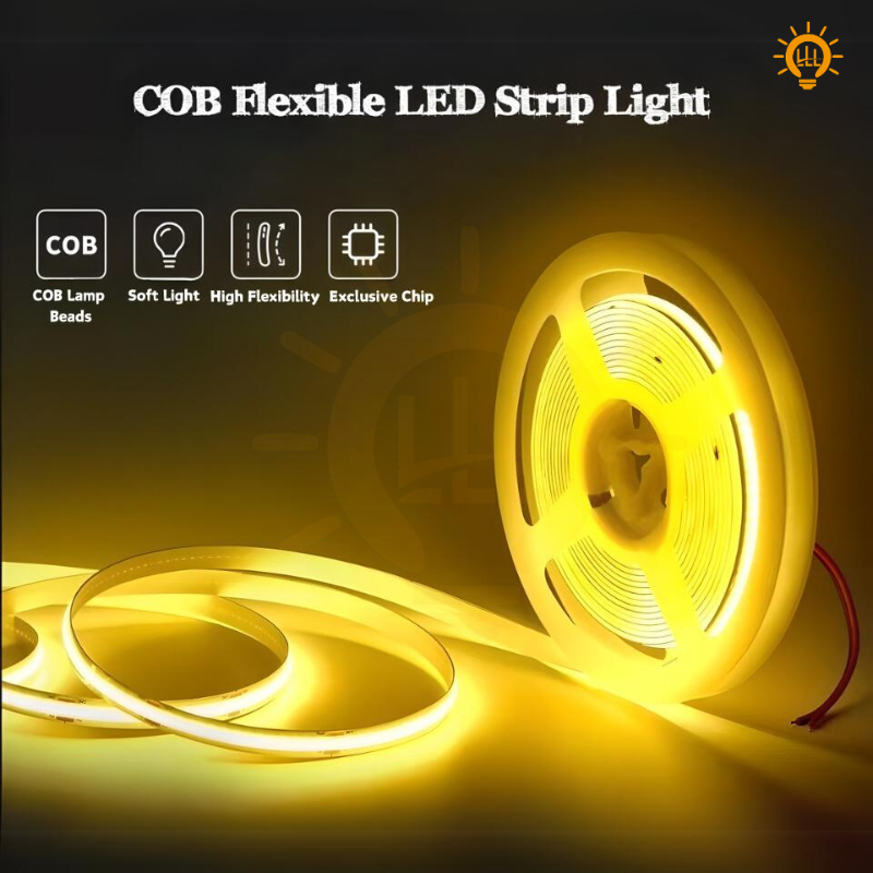 COB ไฟ LED Strip 12V/24V 5M/10M 3000K/4000K/6500K 340Leds/M