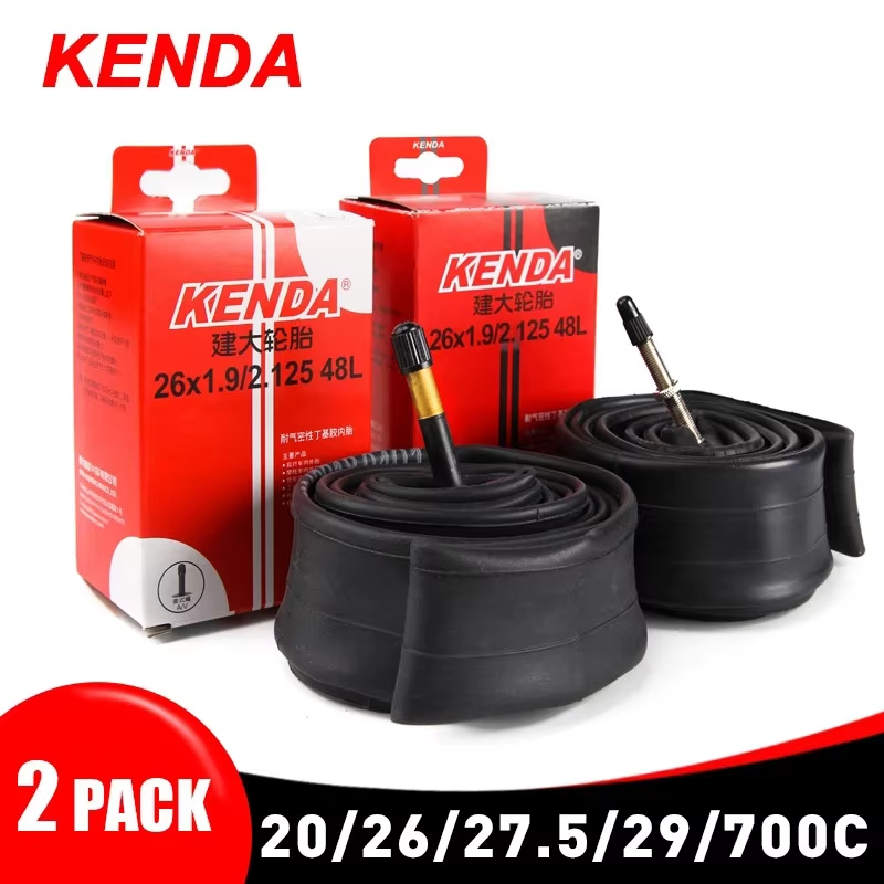 2 ชิ้น KENDA จักรยานด้านใน Tube20/26/27.5/29/700c Schrader Presta ยางบิวทิล MTB จักรยานเสือหมอบหลอดด้านใน Tyre ชิ้นส่วนจักรยาน