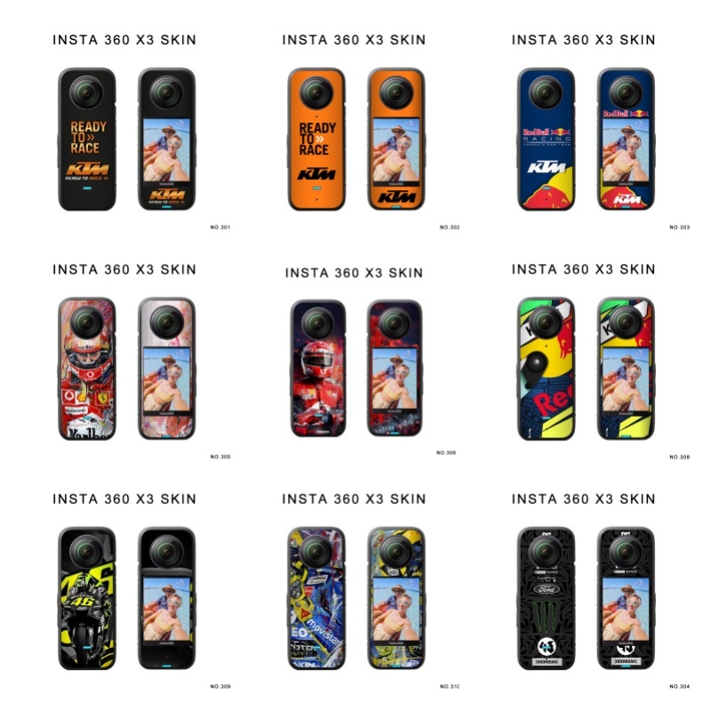 สติกเกอร์ป้องกันกล้องแอคชั่น Insta360 x3 ทํางานร่วมกับ Insta360 X3, สติกเกอร์ Insta360 X3, อุปกรณ์เส