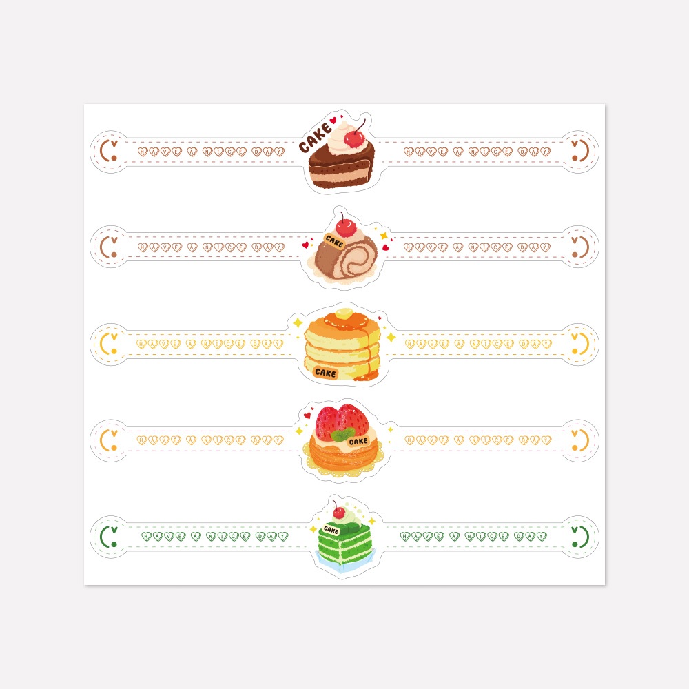 50 ชิ้น/แพ็คน่ารักสติกเกอร์เค้กเค้กเบเกอรี่ขนมเค้กบรรจุภัณฑ์ตกแต่งฉลากปิดผนึกสติกเกอร์กาวตนเอง