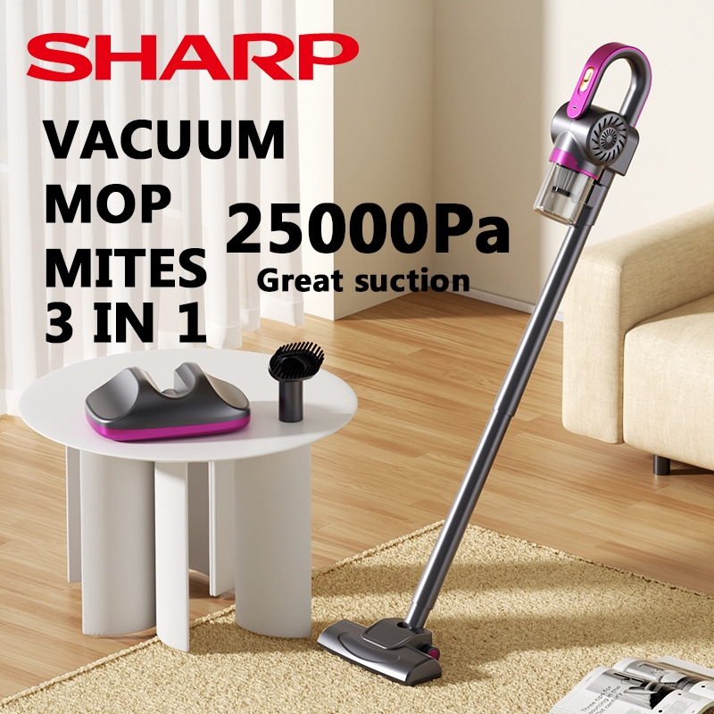 SHARP เครื่องดูดฝุ่น 3 in 1 แรงดูดสูง เครื่องดูดฝุ่นในบ้าน หัวแปรงหลายแบบ ดูดไรฝุ่น ปรับความยาวได้