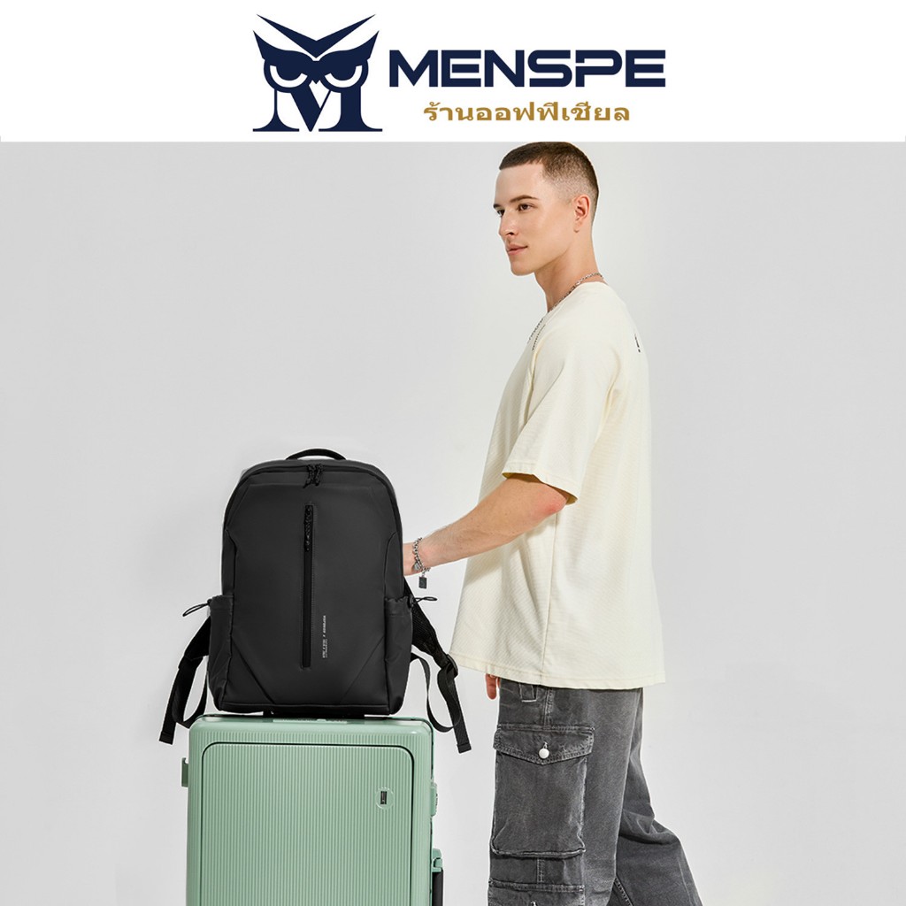 Menspe กระเป๋าเป้สะพายหลังผู้ชายกระเป๋าเป้สะพายหลังแล็ปท็อปอัพเกรดกระเป๋าเป้สะพายหลังเดินทางความจุขนาดใหญ่ 16 นิ้ว