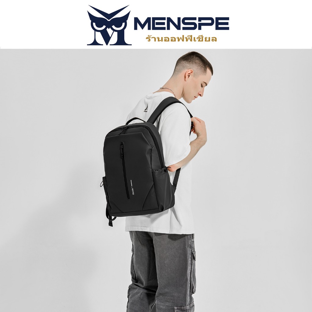 Menspe กระเป๋าเป้สะพายหลังผู้ชายกระเป๋าเป้สะพายหลังแล็ปท็อปอัพเกรดกระเป๋าเป้สะพายหลังเดินทางความจุขนาดใหญ่ 16 นิ้ว