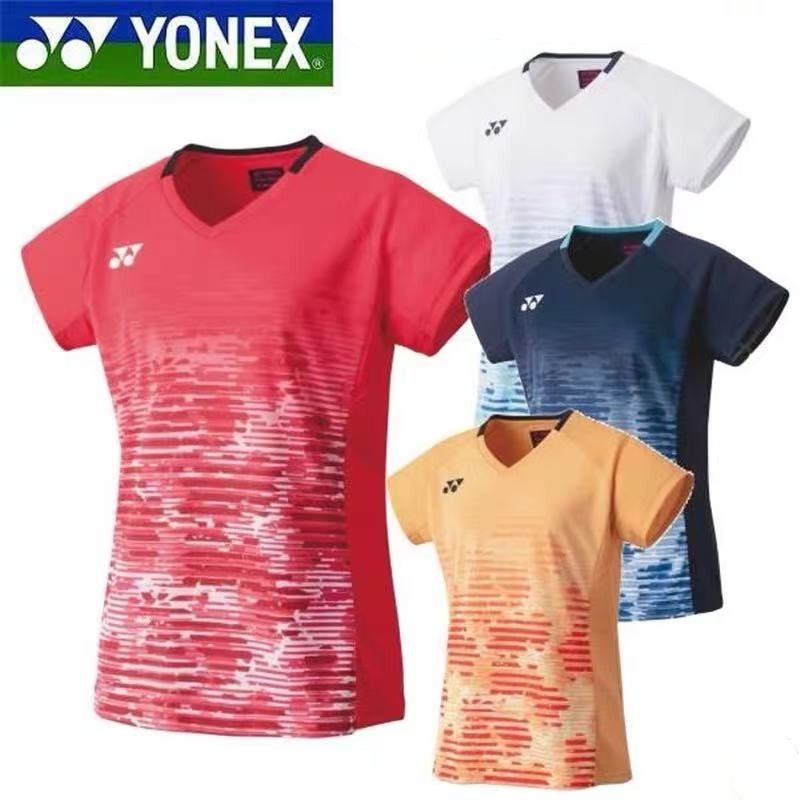 เสื้อแบดมินตัน โยเน็กซ์ ชุดแข่งขันแขนสั้นชายและหญิงชุดฝึกซ้อมสโมสร