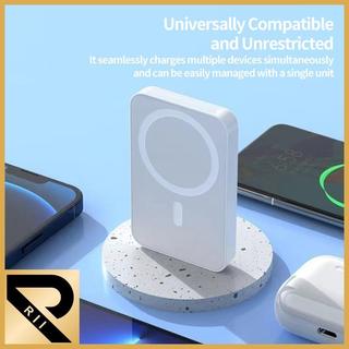 RII Magnetic Wireless Power Bank Suitable for iphone 12 13 14 15 16 Pro/ProMax 5000mAh Powerbank Induction ChargErs