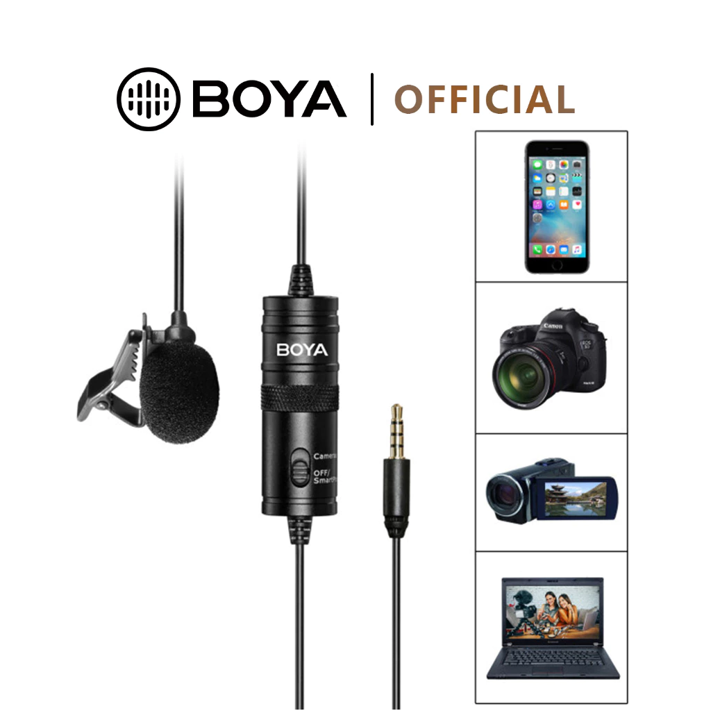 BOYA BY-M1 Series Lavalier Microphone ไมค์โครโฟนหนีปปกเสื้อ เสียงดี ราคาคุ้มค่า