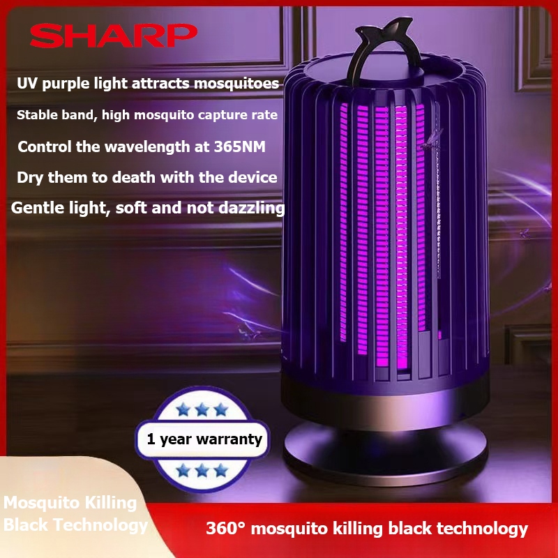 SHARP เครื่องดักยุง mosquito killer electric 360°รอบด้านดึงดูดยุง เครื่องกำจัดยุง ที่ดักยุง เครื่องไล่ยุง 99.99%อัตราการฆ่ายุง สตรีมีครรภ์และทารกใช้ได้ ไร้เสียงรบกวน ที่ดักยุงไฟฟ้า